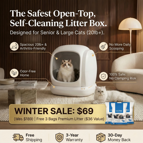 PetFlow™ Smart Self-Cleaning Litter Box - Ultra-Quiet & Extra Large
