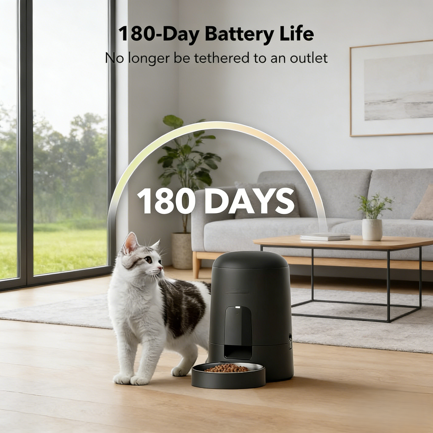 Smart Automatic Pet Feeder with Scheduling & Long Battery Life