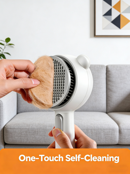 2-in-1 Pet Grooming Brush with Gentle Steam & Self-Cleaning Function