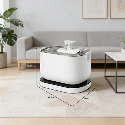 Whisper-Quiet Pet Water Fountain with 4-Layer Filtration & Rechargeable Battery