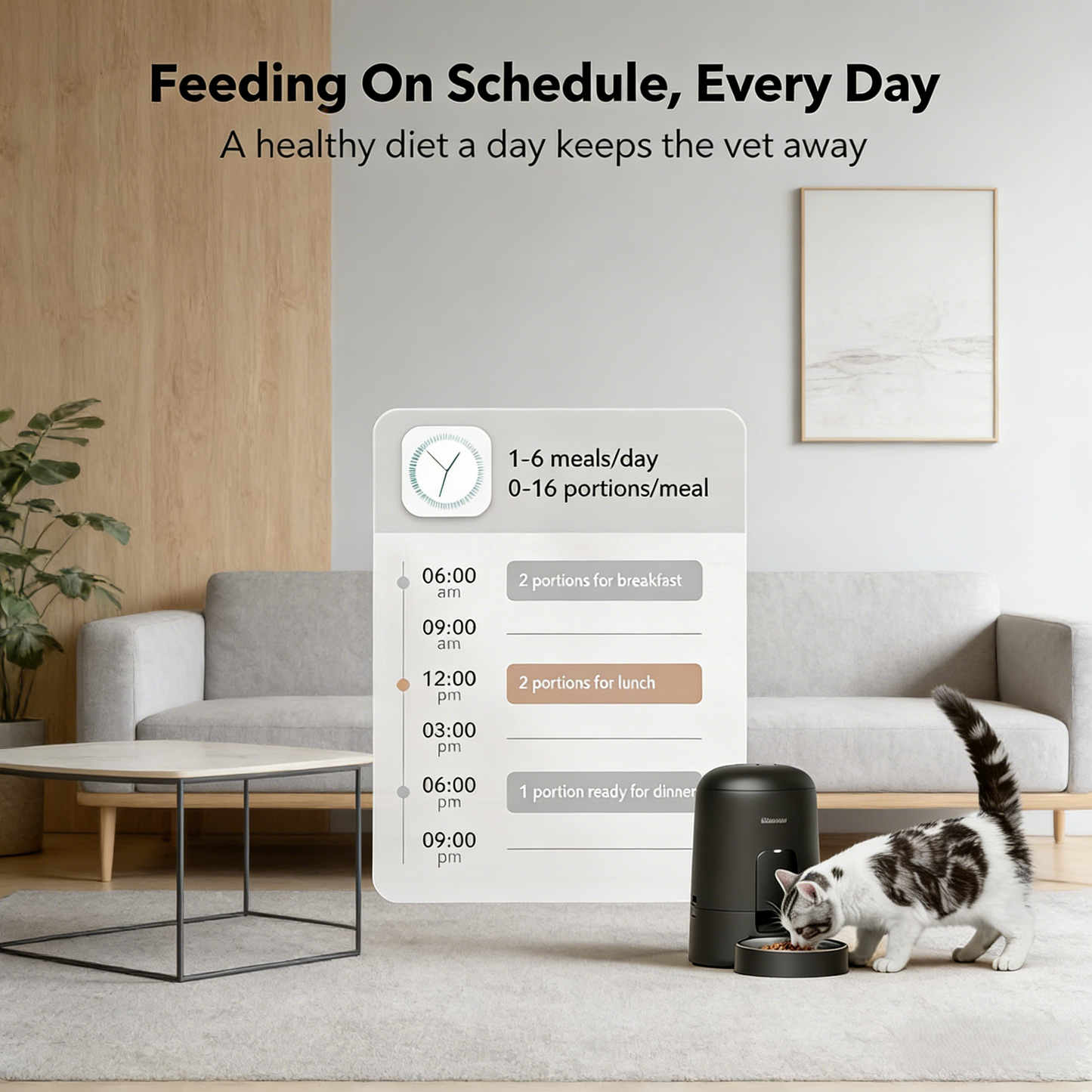 Smart Automatic Pet Feeder with Scheduling & Long Battery Life