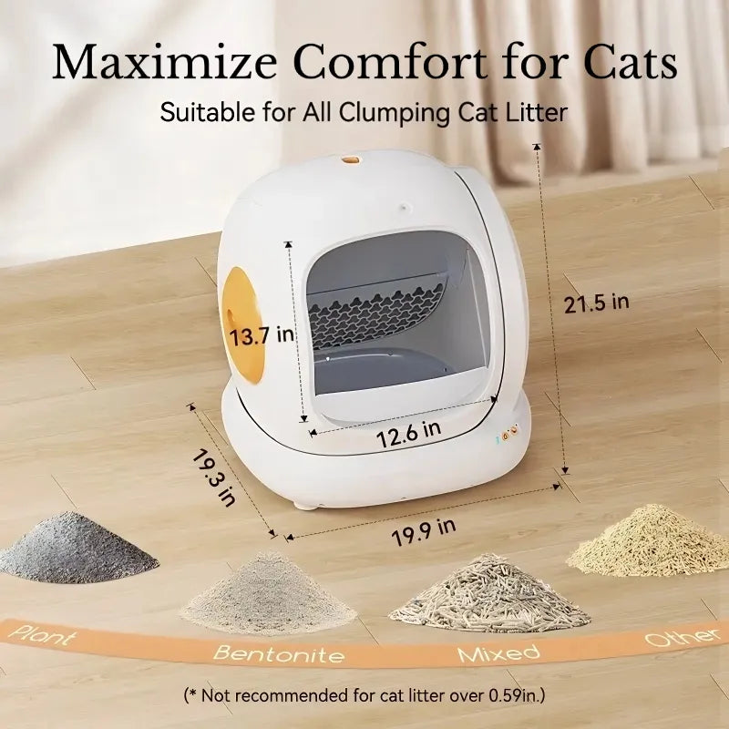 PetFlow™ Smart Self-Cleaning Litter Box - Ultra-Quiet & Extra Large