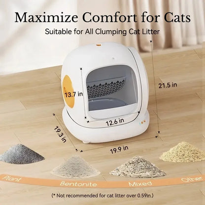 PetFlow™ Smart Self-Cleaning Litter Box - Ultra-Quiet & Extra Large