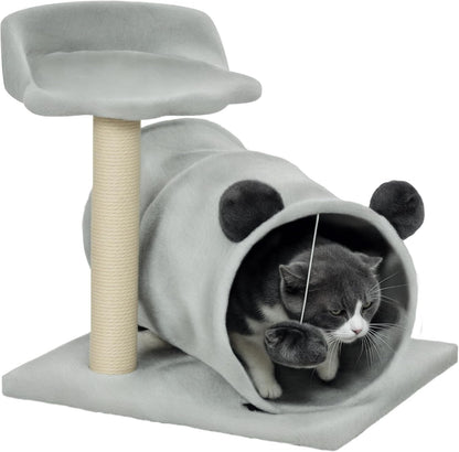 Multi-Function Cat Activity Center (Claw-Shaped Bed + Tunnel + Scratching Post)