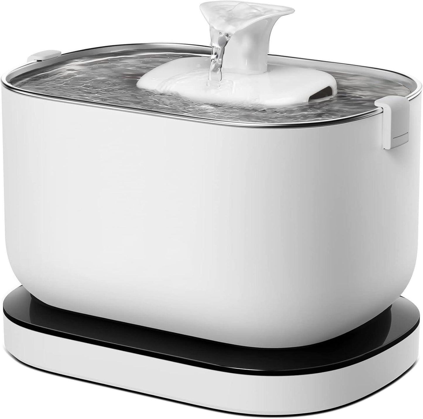 Whisper-Quiet Pet Water Fountain with 4-Layer Filtration & Rechargeable Battery