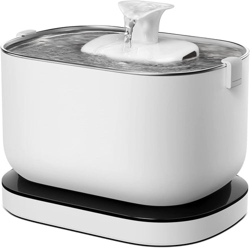 Whisper-Quiet Pet Water Fountain with 4-Layer Filtration & Rechargeable Battery