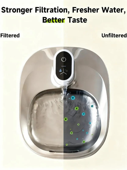 8-Pack Water Fountain Replacement Filters, 6-Layer Filtration with Pre-Filter Sponges